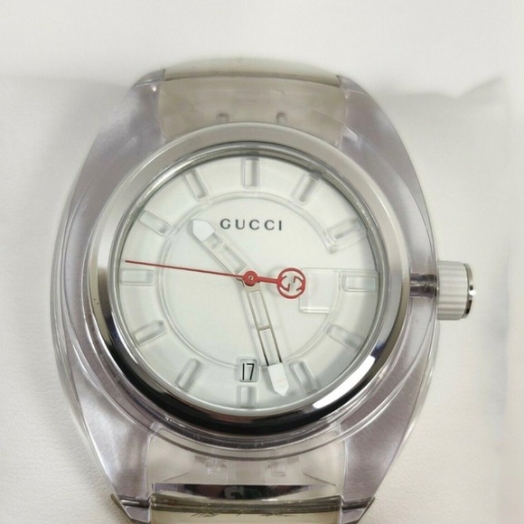 Gucci Sync SWISS Quartz White Dial Rubber Strap Sports Watch - Picture 2 of 12
